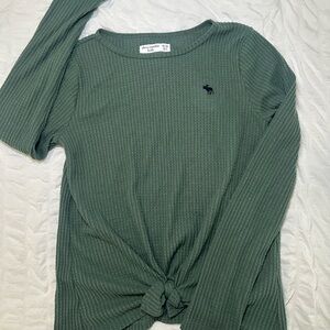 Abercrombie & Fitch Sage Ribbed Blouse